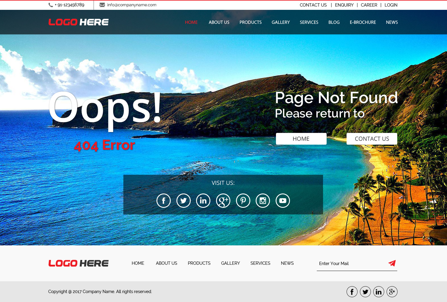 404 page not found free psd design web template
