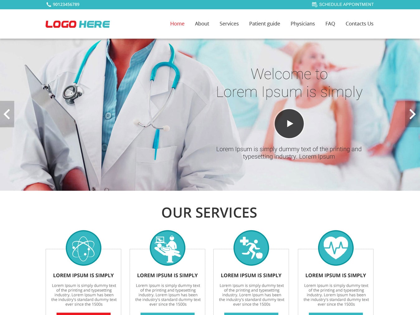 Medical doctor website template Free PSD Design Download All