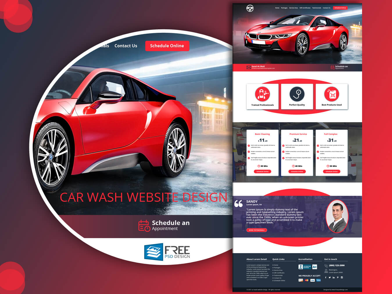 Car wash website design
